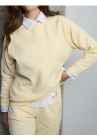 Sinsay - Bluza crewneck - żółty. Kolor: żółty #1