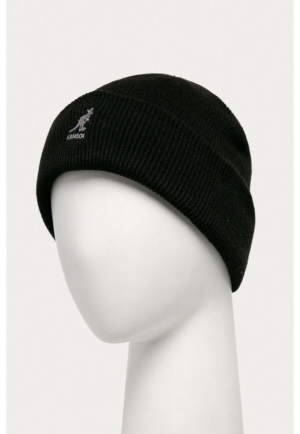 Kangol - Czapka. Kolor: czarny. Materiał: dzianina