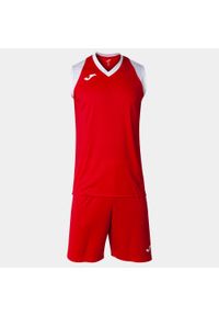 Zestaw do koszykówki dla dorosłych Joma Final II. Kolor: czerwony, biały, wielokolorowy. Materiał: dresówka. Sport: koszykówka