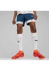 Puma - Młodzieżowe spodenki piłkarskie PUMA x NEYMAR JR Creativity PUMA. Kolor: wielokolorowy, pomarańczowy, niebieski. Sport: piłka nożna