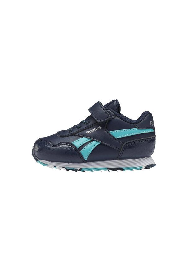 Buty do chodzenia niemowlęce Reebok Royal CL Jogger. Zapięcie: rzepy. Kolor: niebieski. Materiał: materiał, skóra, syntetyk. Szerokość cholewki: normalna. Model: Reebok Royal. Sport: turystyka piesza
