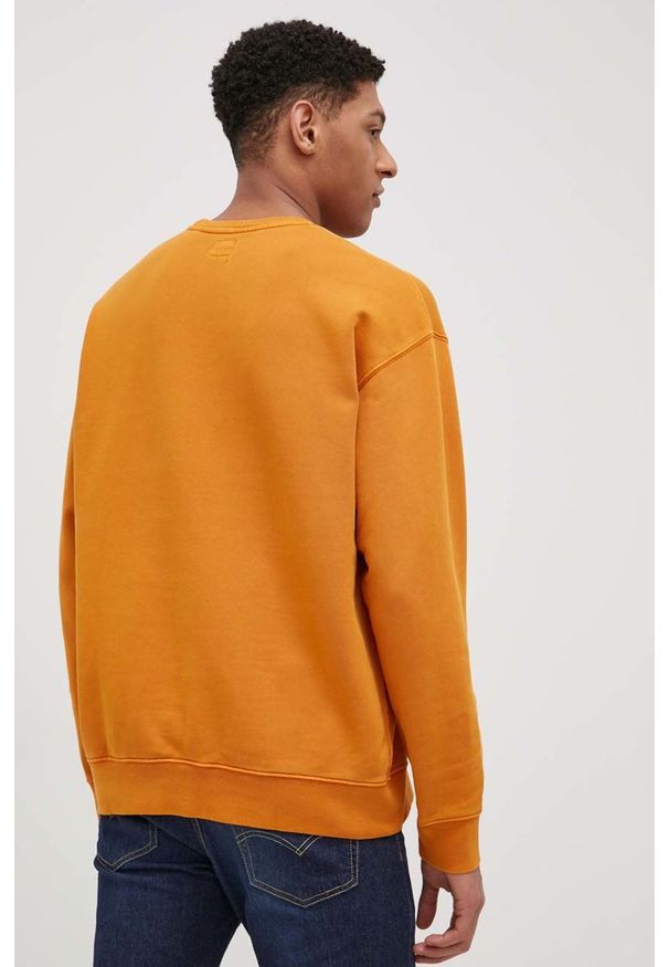 Levi's® - Levi's Bluza bawełniana męska kolor brązowy gładka. Okazja: na spotkanie biznesowe. Kolor: brązowy. Materiał: bawełna. Wzór: gładki. Styl: biznesowy