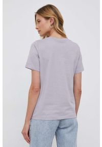 Calvin Klein t-shirt bawełniany kolor fioletowy. Kolor: fioletowy. Materiał: bawełna. Wzór: gładki. Styl: klasyczny #3