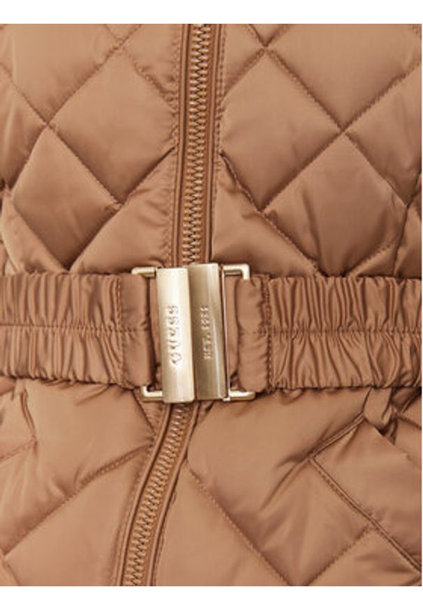 Guess Kurtka puchowa W3BL35 WEX52 Beżowy Regular Fit. Kolor: beżowy. Materiał: syntetyk