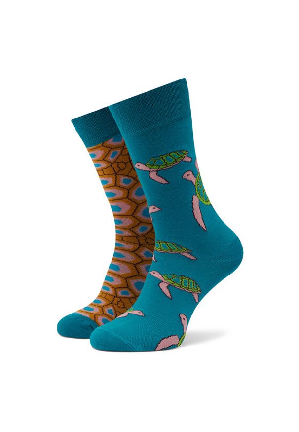 Funny Socks Skarpety wysokie unisex Turtle SM1/21 Niebieski. Kolor: niebieski. Materiał: materiał, bawełna