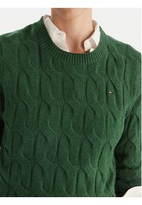 TOMMY HILFIGER - Tommy Hilfiger Sweter WW0WW43586 Zielony Regular Fit. Kolor: zielony. Materiał: wełna #5