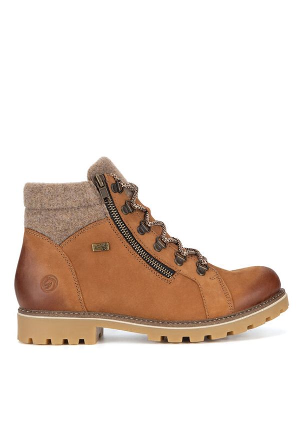 Remonte Trapery D7478-22 Brązowy. Kolor: brązowy. Materiał: nubuk, skóra