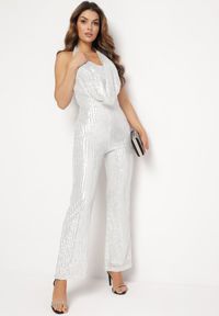 Born2be - Srebrny Długi Kombinezon w Cyrkonie Inorsa. Kolor: srebrny. Długość: długie #5