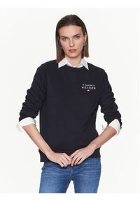 TOMMY HILFIGER - Tommy Hilfiger Bluza UW0UW04521 Granatowy Regular Fit. Kolor: niebieski. Materiał: bawełna #1