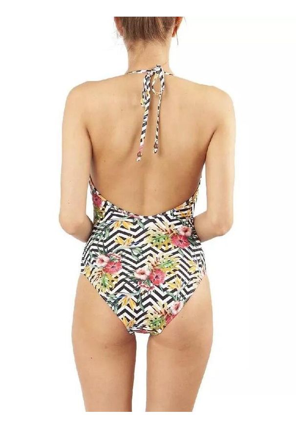 Stroje kąpielowe damskie Barts Kinka Halter Suit. Kolor: czarny, biały, wielokolorowy