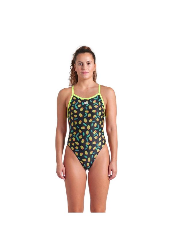 Strój Kąpielowy Damski Arena Olives Swimsuit Xcriss. Kolor: czarny. Materiał: materiał