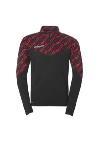 UHLSPORT - Bluza treningowa z zamkiem błyskawicznym 1/4 Uhlsport Progressive 28. Typ kołnierza: kołnierzyk stójkowy. Kolor: wielokolorowy, czarny, czerwony. Sport: piłka nożna #1