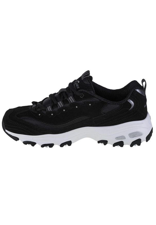 skechers - Buty sportowe Sneakersy damskie, Skechers D Lites-Biggest Fan. Kolor: czarny, wielokolorowy. Sport: turystyka piesza