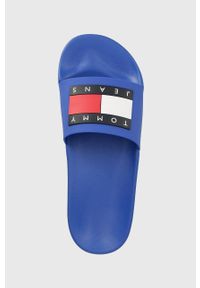 Tommy Jeans klapki POOL SLIDE ESS męskie kolor niebieski EM0EM01191. Kolor: niebieski. Materiał: guma #4