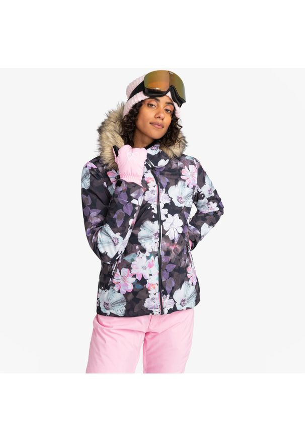 Roxy - Kurtka narciarska snowboardowa ROXY damska ocieplana wodoodporna. Kolor: wielokolorowy. Sezon: zima. Sport: narciarstwo, snowboard