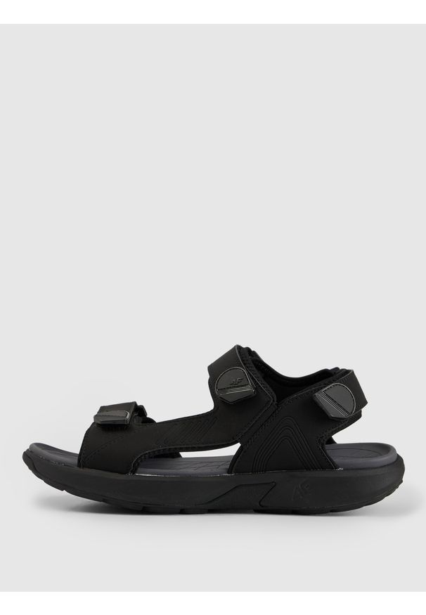 4f - 4F Sandały SVING męskie - czarne 40. Okazja: na co dzień. Zapięcie: rzepy. Kolor: czarny. Materiał: syntetyk, guma. Sezon: lato. Styl: wakacyjny, casual