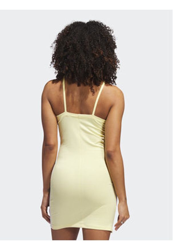 Adidas - adidas Sukienka codzienna Adicolor Classics Tight Summer Dress IB7403 Żółty Slim Fit. Okazja: na co dzień. Kolor: żółty. Materiał: bawełna. Typ sukienki: proste. Styl: casual