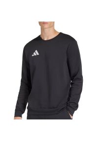 Adidas - Bluza męska adidas Entrada26 JZ6573 - czarna. Typ kołnierza: kaptur. Kolor: czarny. Materiał: poliester, polar, bawełna. Wzór: aplikacja. Styl: klasyczny #1