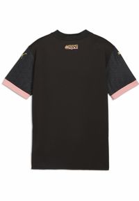 Puma - Młodzieżowa koszulka wyjazdowa Palermo F.C. 24/25 PUMA Black Gold. Kolor: czarny, żółty, wielokolorowy. Materiał: materiał