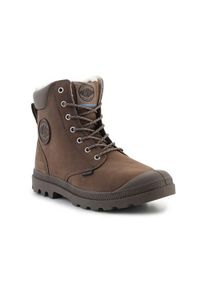 Buty do chodzenia męskie Palladium Pampa Sport Cuff Wps. Zapięcie: sznurówki. Kolor: brązowy. Materiał: materiał, skóra, syntetyk. Szerokość cholewki: normalna. Sport: turystyka piesza