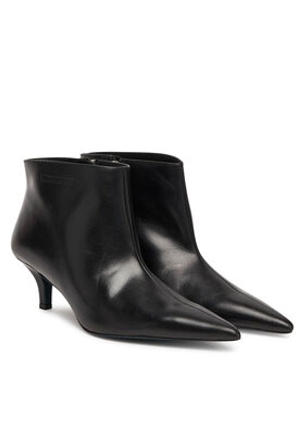 Patrizia Pepe Botki 8Y0132 L166 Czarny. Kolor: czarny. Materiał: skóra