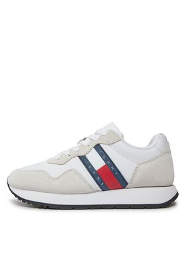 Tommy Jeans Sneakersy Tjw Eva Runner Mat Mix Ess EN0EN02510 Biały. Kolor: biały. Materiał: zamsz, skóra