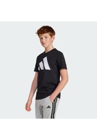 Adidas - Koszulka Essentials Kids. Kolor: czarny, wielokolorowy, biały. Materiał: bawełna