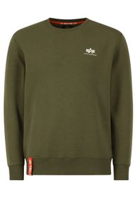 Alpha Industries Bluza Basic 188307 Zielony Regular Fit. Kolor: zielony. Materiał: bawełna