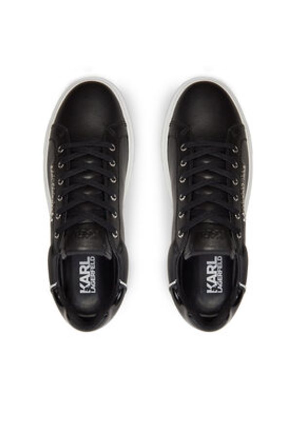 Karl Lagerfeld - KARL LAGERFELD Sneakersy KL62221F Czarny. Kolor: czarny. Materiał: skóra