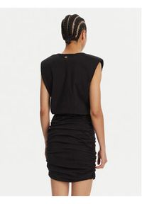 Just Cavalli Sukienka codzienna 78PAOE11 Czarny Regular Fit. Okazja: na co dzień. Kolor: czarny. Materiał: bawełna. Typ sukienki: proste. Styl: casual #5