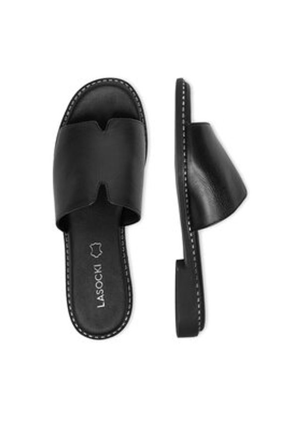 Lasocki Klapki CEO-RST-KM215-01 Czarny. Kolor: czarny. Materiał: skóra