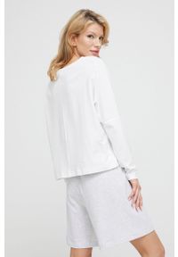 TOMMY HILFIGER - Tommy Hilfiger longsleeve bawełniany lounge kolor biały. Kolor: biały. Materiał: bawełna. Długość rękawa: długi rękaw #5