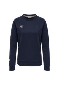 Damska bluza bawełniana Hummel Move Grid. Kolor: niebieski. Materiał: bawełna. Sport: fitness #1