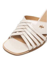 MEXX Klapki EO-WS1161-02 Écru. Materiał: skóra, syntetyk #4