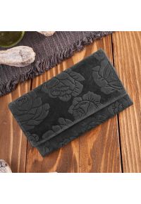 PAOLO PERUZZI - Portfel skórzany czarny Paolo Peruzzi T-107-HBL. Kolor: czarny. Materiał: skóra. Wzór: kwiaty #1