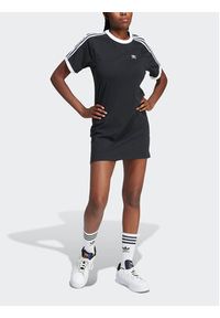 Adidas - adidas Sukienka codzienna 3-Stripes IU2534 Czarny Loose Fit. Okazja: na co dzień. Kolor: czarny. Materiał: bawełna. Typ sukienki: proste. Styl: casual #3