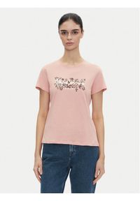 Pepe Jeans T-Shirt Rosalind PL506034 Różowy Regular Fit. Kolor: różowy. Materiał: bawełna