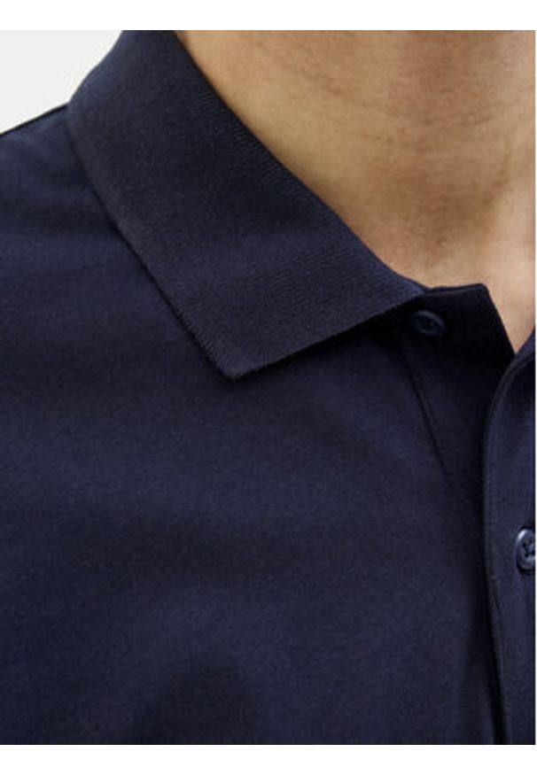 Jack & Jones - Jack&Jones Polo Simon 12269299 Granatowy Regular Fit. Typ kołnierza: polo. Kolor: niebieski. Materiał: bawełna