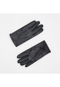 Reserved - Skórzane rękawiczki - Czarny. Kolor: czarny. Materiał: skóra #1