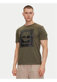 Timberland T-Shirt TB0A5WQQ Zielony Regular Fit. Kolor: zielony. Materiał: bawełna
