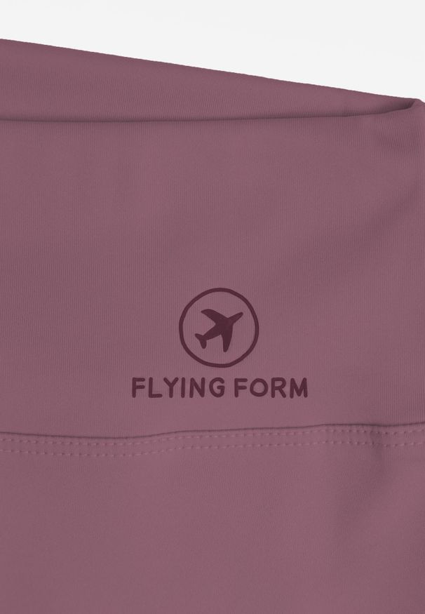 Renee - Fioletowe Szorty Bikery High Waist z Wyszczuplającym Pasem Briarrose. Okazja: na co dzień. Stan: podwyższony. Kolor: fioletowy. Materiał: len. Styl: sportowy, casual