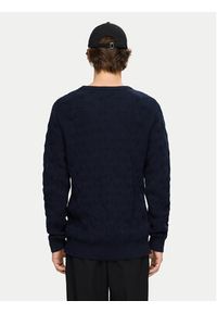 Selected Homme Sweter 16094503 Granatowy Regular Fit. Kolor: niebieski. Materiał: bawełna