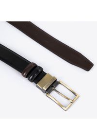 Wittchen - Męski pasek skórzany dwustronny ze stębnowaniem. Kolor: brązowy, wielokolorowy, czarny. Materiał: skóra. Styl: elegancki, klasyczny #4