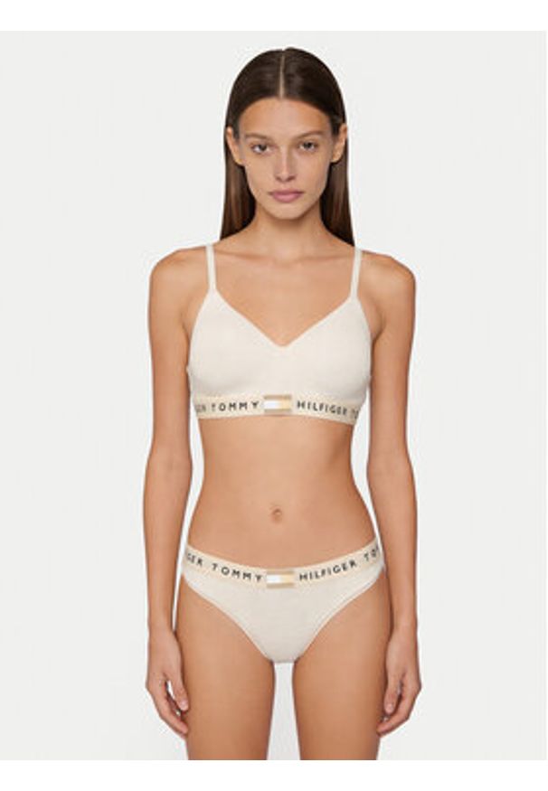 TOMMY HILFIGER - Tommy Hilfiger Biustonosz braletka UW0UW05715 Beżowy. Kolor: beżowy. Materiał: bawełna
