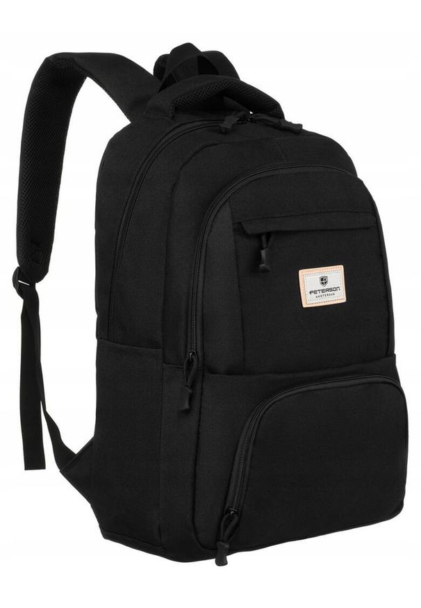 Plecak miejski Peterson PTN 77712 czarny. Kolor: czarny. Materiał: poliester. Styl: sportowy, casual