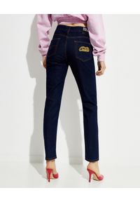 Versace Jeans Couture - VERSACE JEANS COUTURE - Niebieskie spodnie jeansowe. Kolor: niebieski. Długość: długie. Wzór: aplikacja #6