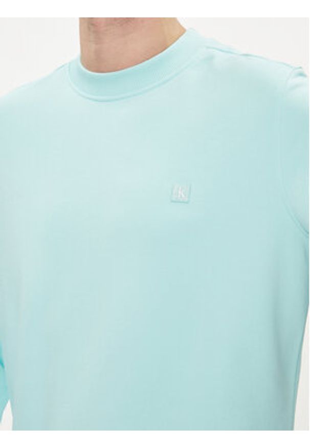 Calvin Klein Jeans Bluza Embro Badge J30J325270 Niebieski Regular Fit. Kolor: niebieski. Materiał: bawełna
