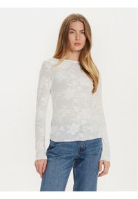 Gina Tricot Bluzka 89120 Biały Slim Fit. Kolor: biały. Materiał: syntetyk #1