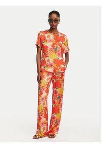 Liu Jo Spodnie materiałowe WA6484 T473A Czerwony Relaxed Fit. Kolor: czerwony. Materiał: wiskoza #5