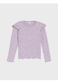 Sinsay - Prążkowana koszulka ze wzorkiem - wielobarwny. Materiał: prążkowany #1